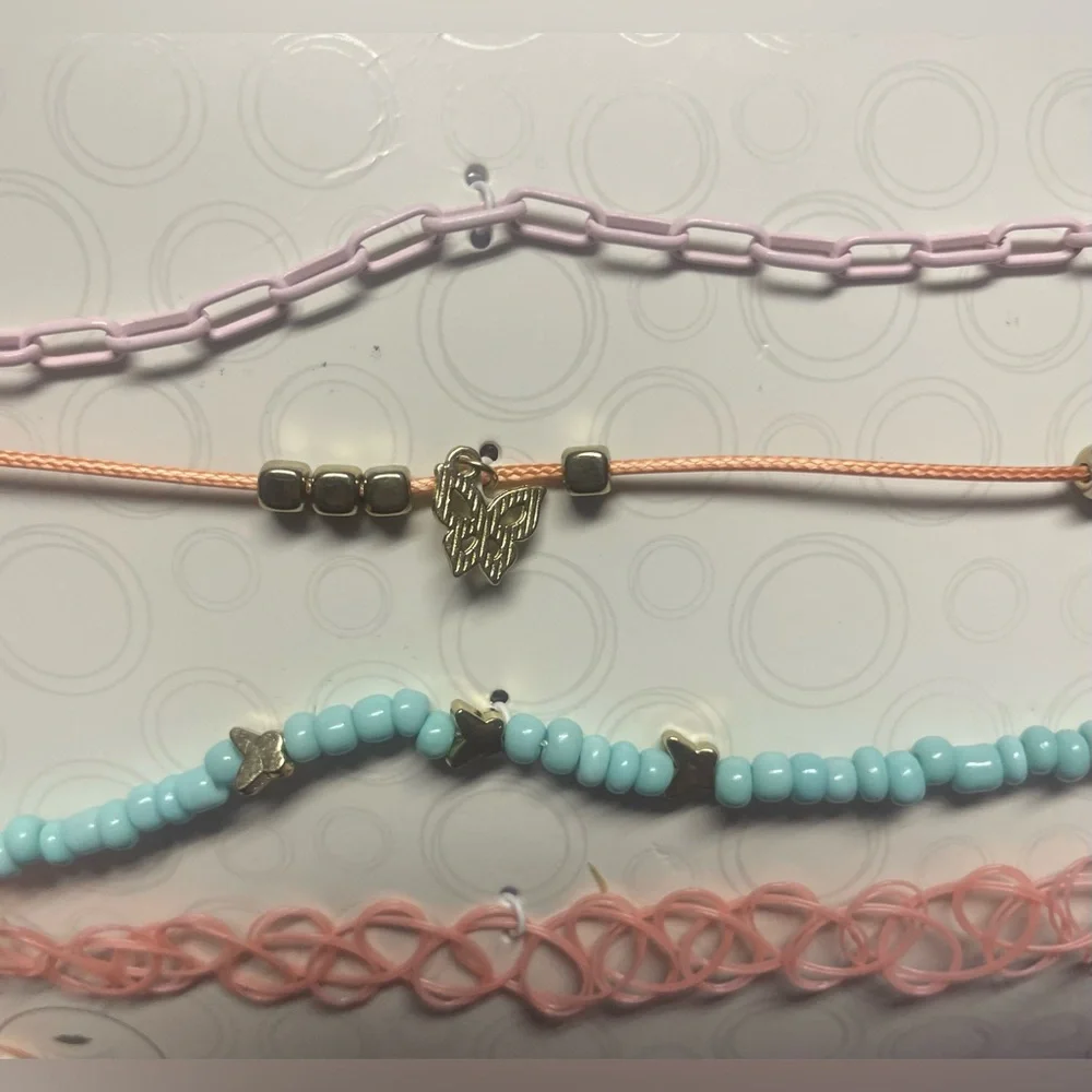 🔴 3/$12 Wonder Nation Girl’s‎ 4-Piece Colorful Necklace/Choker Set! NEW!